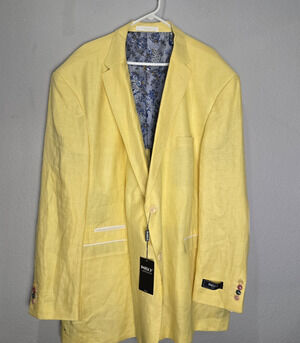 Inserch Italy 5XL Yellow Linen Blazer